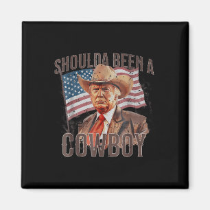 Hätte ein Cowboy Trump 2024 4. Juli U Magnet