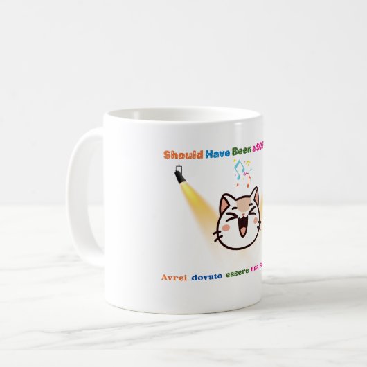 Hätte eine Sopranistin sein sollen - Funny Bilingu Kaffeetasse (Vorderseite Links)