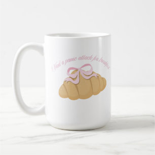 Hatte einen Panikanfall zum Frühstück Cute Croissa Kaffeetasse