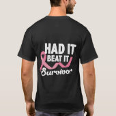 Hatte es Schlage es Überlebender T-Shirt (Rückseite)