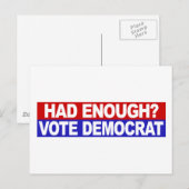 Hatte genug Wahldemokratie Postkarte (Vorne/Hinten)
