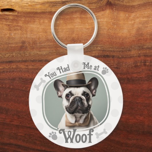 Hatte ich am Woof Pet Hund Foto Schlüsselanhänger (Vorderseite)