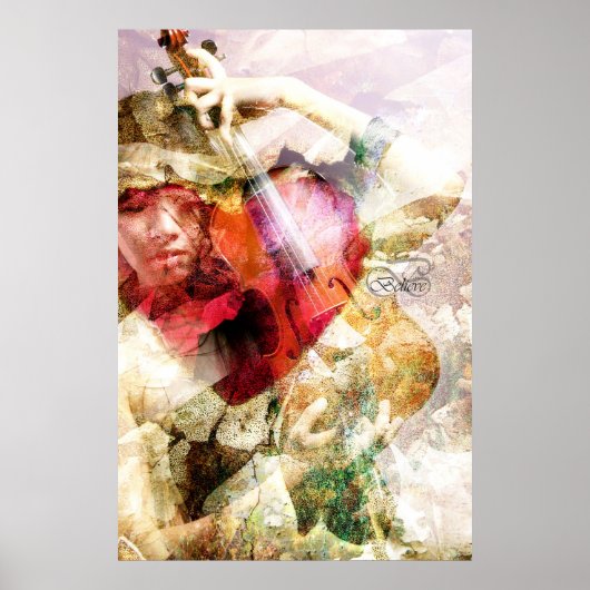 Hatte ich nicht geglaubt (Geigenkunstposter) Poster (Vorne)