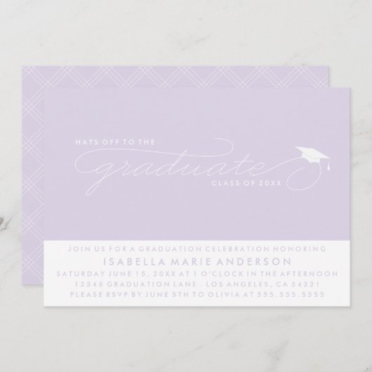 HATTEN BIS ZUM GRADUAT | EINLADUNG VON ABSCHLÜSSEN (Vorne/Hinten)