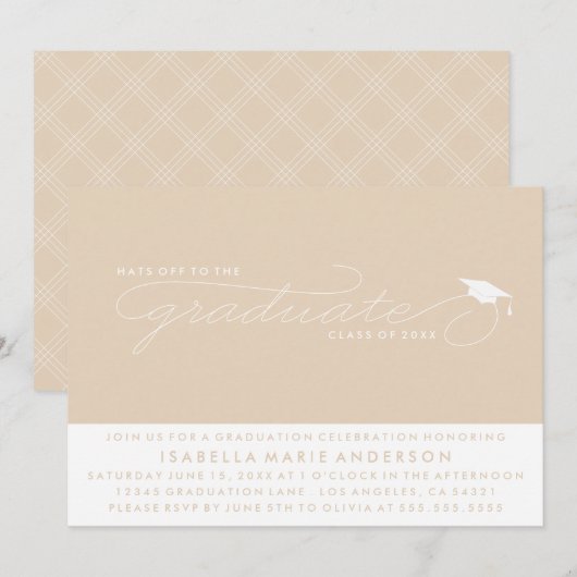 HATTEN BIS ZUM GRADUAT | EINLADUNG VON ABSCHLÜSSEN (Vorne/Hinten)