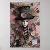 Hatter Pink Mixed Media Collage Poster (Vorne)