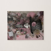 Hatter Pink Mixed Media Collage Puzzle (Horizontal)