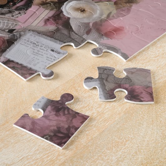 Hatter Pink Mixed Media Collage Puzzle (Seite)