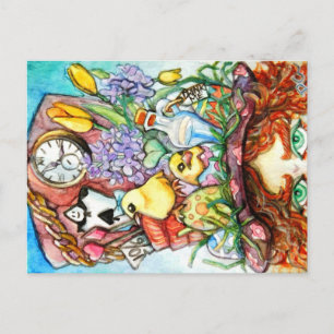 Hatter und sein Spring Hat Design Postkarte