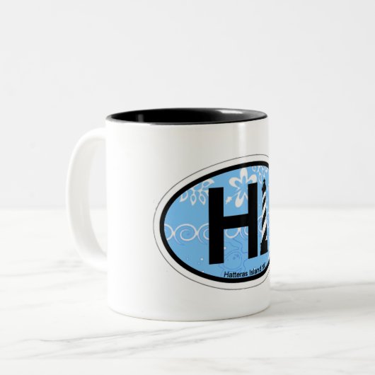 Hatteras Insel Zweifarbige Tasse (Vorderseite Links)
