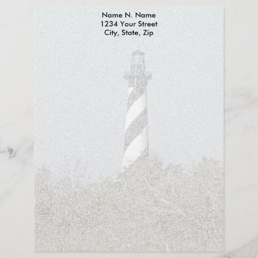 Hatteras Leuchtturm-Briefkopf-Briefpapier Briefbogen (Vorderseite)