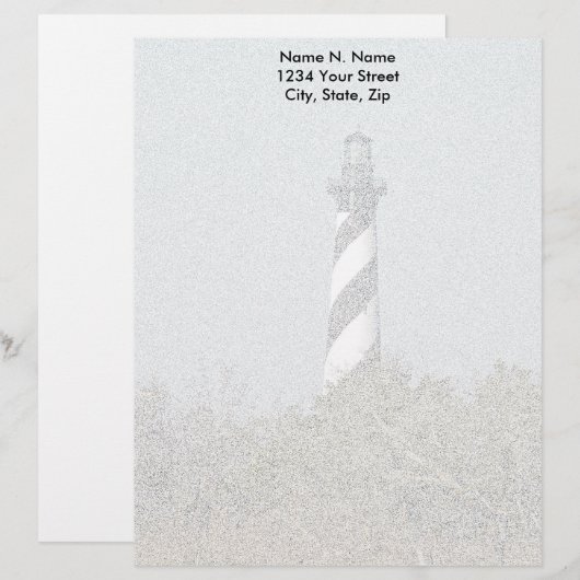 Hatteras Leuchtturm-Briefkopf-Briefpapier Briefbogen (Vorne/Hinten)