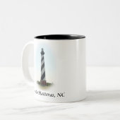Hatteras Leuchtturm-Tasse Zweifarbige Tasse (Vorderseite Links)