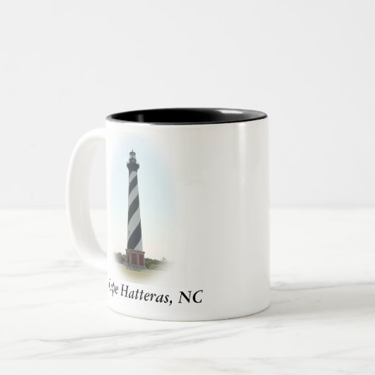 Hatteras Leuchtturm-Tasse Zweifarbige Tasse (Vorderseite Links)
