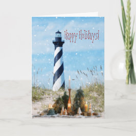 Hatteras Lighthouse Beach Weihnachten - Urlaubskar