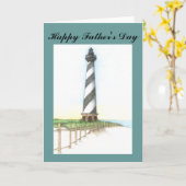 Hatteras Lighthouse Vatertag Card Karte (Gelbe Blume)