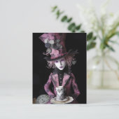 Hatters Tee Mixed Media Postkarte (Stehend Vorderseite)