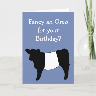 Hättest du gerne ein Oreo? Belted Galloway Kuh Karte