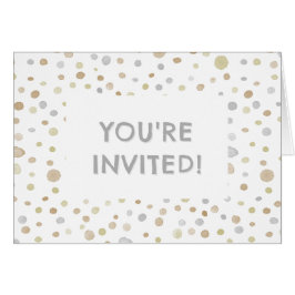 Hattie Confetti Watercolor Dots Birthday Invite