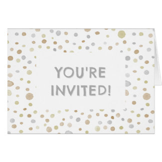 Hattie Confetti Watercolor Dots Birthday Invite