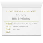 Hattie Confetti Watercolor Dots Birthday Invite (Innenansicht Horizontal (Unten))