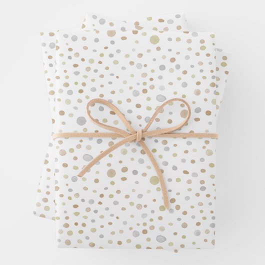 Hattie Confetti Watercolor Dots Wrapping Paper Geschenkpapier Set (Beispiel)