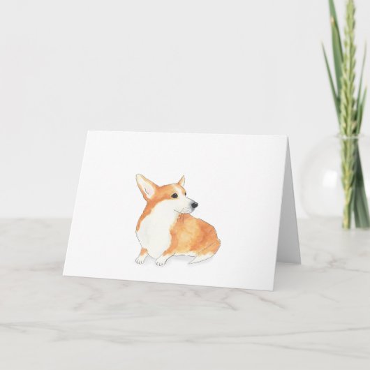 Hattie Corgi Karte (Vorderseite)