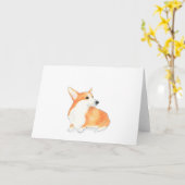 Hattie Corgi-Karte Karte (Gelbe Blume)