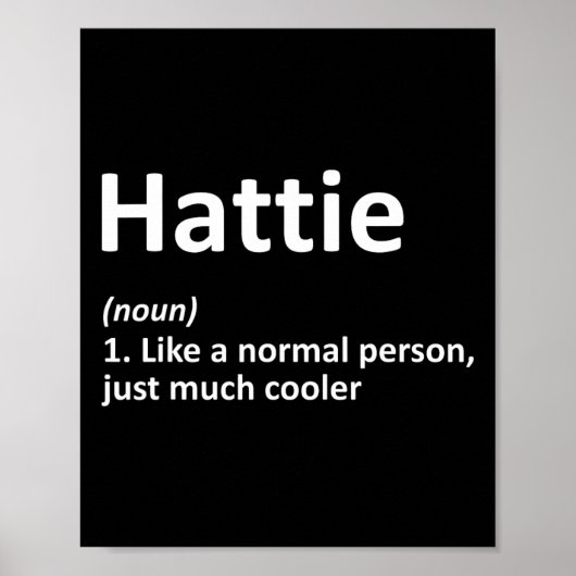 Hattie Definition Personalisiert Name Funny Birthd Poster (Vorne)