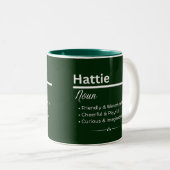 Hattie Personalized Name Coffee Mug Zweifarbige Tasse (VorderseiteRechts)