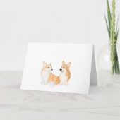 Hattie und Leah Pembroke Welsh Corgis leere Karte (Vorderseite)