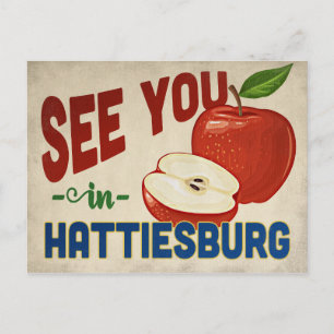 Hattiesburg Mississippi Apfel - Vintage Reise Postkarte