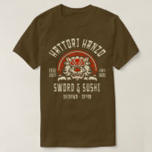 Hattori Hanzo Schwert und Sushi 1 T-Shirt (Design vorne)