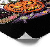 Hattrick oder Streich Eis-Hockey Halloween-Spaß _1 Poster (Ecke)