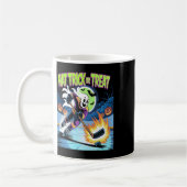 Hattrick oder Streich Funny Eishockey-Geist Hallow Kaffeetasse (Links)