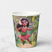 Hauʻoli Hula Princess Pappbecher (Rückseite)