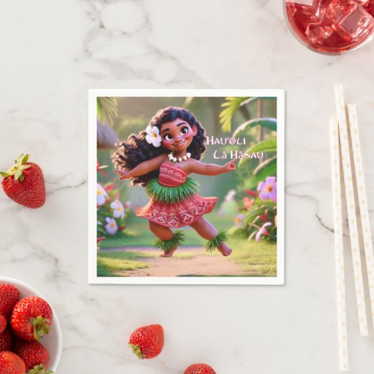 Hauʻoli Hula Princess Serviette (Beispiel)