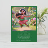 Hauʻoli Hula Prinzessin Einladung (Stehend Vorderseite)
