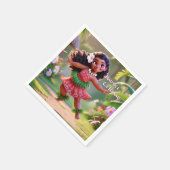 Hauʻoli Hula Prinzessin Serviette (Ecke)