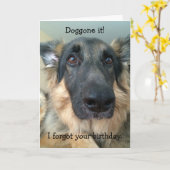 Hau ab! Vergiss deinen Geburtstag! Karte (Gelbe Blume)