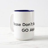 Hau ab! zweifarbige tasse (Vorderseite Links)