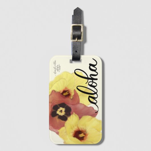 Hau Aloha Bag Tag Gepäckanhänger (Vorderseite Vertikal)