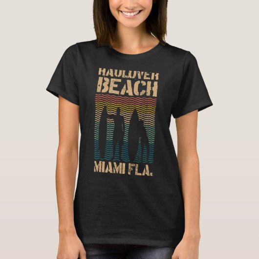 Hau Beach Miami Florida Surf Spot Summer Souvenir T-Shirt (Vorderseite)
