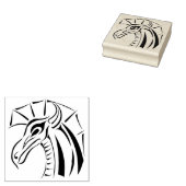 Hauben-Drache Gummistempel (Stempel)