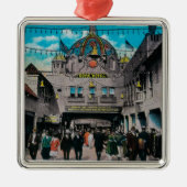 Hauben-Hotel vom Ozean-Park-Pier Silbernes Ornament (Vorne)