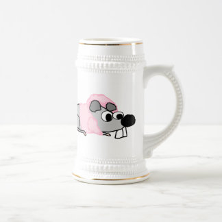 Hauben-Ratte Stein Bierglas