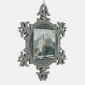 Hauben-süße halbe Haube Schneeflocken Zinn-Ornament (Links)