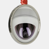 Hauben-Überwachungskamera Silbernes Ornament (Rechts)