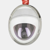 Hauben-Überwachungskamera Silbernes Ornament (Links)