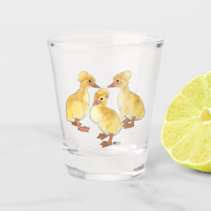 Haubenenten-Küken Schnapsglas